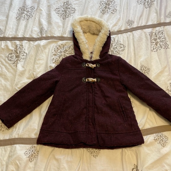 Wippette Kids Other - Wippette Kids Girls Burgundy Hooded Zipper Jacket Size 4T